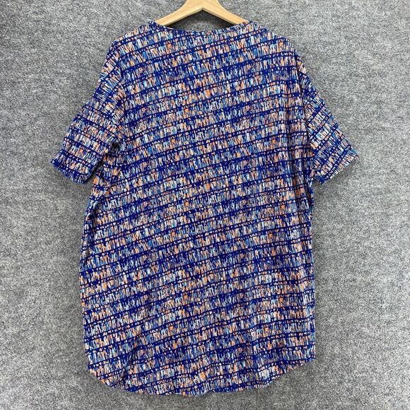 LulaRoe T-Shirt Women S Small Blue Striped Short Sleeve Round Neck Pullover - Picture 2 of 9